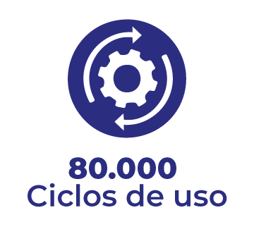 80.000 Ciclos de uso